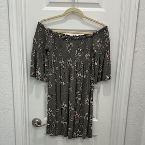 Floral Off-Shoulder Mini Dress